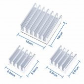 3 Adet Aluminyum Soğutucu Raspberry Pi Termal Yapıştırma Etiketli thumbnail 4