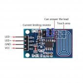 5V 0.5A Kapasitif Dokunmatik Led Dimmer PWM Parlaklık Kontrol Anahtar - 5
