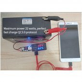 QC3 Hızlı Şarj Modülü DC 10-32V 24W to 5V Usb Voltaj Düşürücü Cep Telefonu Apple Android thumbnail 5