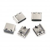 Type-C Usb Soket 16 Pin Smd USB 3.1 Cep Tel. Konnektör Şarj Dişi - 6
