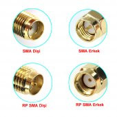 Sma Erkek To Rp Sma Dişi Adaptör Soket Altın Kaplama Soket 0-6Ghz - 8