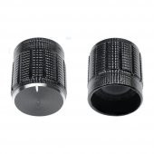 Alüminyum Pot Başlığı 6Mm Tırtıklı Mil 6Mm Siyah Metal Potansiyometre thumbnail 5