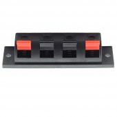 4Lü Hoparlör Terminal Soketi Panel Montaj Tip Yaylı Speaker Ses - 1