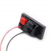 2 Li Hoparlör Terminal Soketi Panel Montaj Tip Yaylı Speaker Ses thumbnail 1