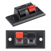 2 Li Hoparlör Terminal Soketi Panel Montaj Tip Yaylı Speaker Ses thumbnail 3