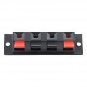 4Lü Hoparlör Terminal Soketi Panel Montaj Tip Yaylı Speaker Ses - 7