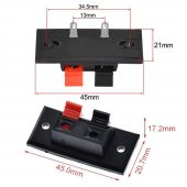 2 Li Hoparlör Terminal Soketi Panel Montaj Tip Yaylı Speaker Ses thumbnail 5