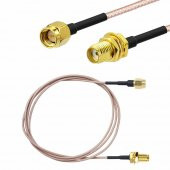 Rg316 100Cm Erkek Dişi Sma Kablo 1 Metre Rf Uzatma Kablosu 50 Ohm - 1