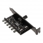 6 Port Fan Çoğaltıcı Hız Kontrol Kartı Molex Güç Giriş Soketi 12V - 1