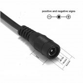 5.5mm x 2.1mm 15cm Adaptör Kablosu Dişi 22AWG 80 Derece 300V - 5