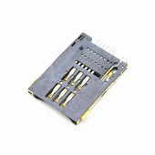 MUP-C720 6 Pin Sim Kart Soketi SIM Holder Push-Push Smd Tip 2.54 - 6