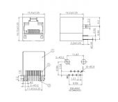 8P8C Plastik RJ45 Soket Ethernet Bağlantı Soketi - 6
