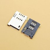 MUP-C720 6 Pin Sim Kart Soketi SIM Holder Push-Push Smd Tip 2.54 - 8