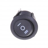 Yuvarlak 3 Pin Anahtar Rocker Switch Mini Buton Siyah 3 Durumlu - 8