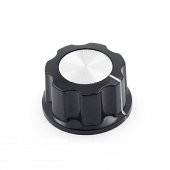 Plastik Pot Başlığı 16mm Siyah Gümüş Rotary Enkoder Ses Kontrol - 1