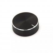 Alüminyum Pot Başlığı 30mm 6mm Tırtıklı Mil Siyah Metal Rotary Enkoder Potansiyometre Ses Kontrol thumbnail 1