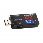 Çift Usb Çıkışlı Voltmetre Ampermetre Akım Voltaj İzleyici Şarj KWS-10VA - 1