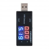 Çift Usb Çıkışlı Voltmetre Ampermetre Akım Voltaj İzleyici Şarj KWS-10VA - 3