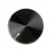 Alüminyum Pot Başlığı 30mm 6mm Tırtıklı Mil Siyah Metal Rotary Enkoder Potansiyometre Ses Kontrol thumbnail 4