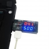 Çift Usb Çıkışlı Voltmetre Ampermetre Akım Voltaj İzleyici Şarj KWS-10VA - 4