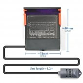 STC-3028 Isı Ve Nem Termostatı Çift Ekran 220V Isıtıcı Soğutucu - 7