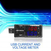 Çift Usb Çıkışlı Voltmetre Ampermetre Akım Voltaj İzleyici Şarj KWS-10VA - 7