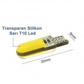T10 Silikon Sarı Led DC 12V Araba Aydınlatma Ampul Yan Park Lamba - 5