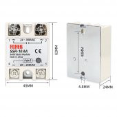 SSR-10AA SSR Röle SSR Tek Fazlı Solid State Röle 80-250V AC 10A thumbnail 5