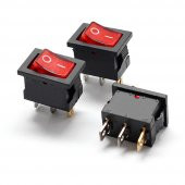 3 Pin Anahtar Ledli Kcd1 Rocker Switch Mini Buton ON / OFF 10A thumbnail 7