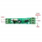 Optokuplör İzolasyonlu AC 220V Voltaj Algılayıcı Sensör Modül - 7
