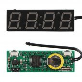 3 Fonksiyonlu Termometre Saat Voltmetre Gösterge Modül Dijital Ekran Display Kırmızı 4 Hane 7 Segmet thumbnail 5