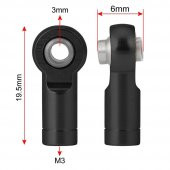 Metal M3 Bağlantı Parçası Alüminyum Top Kafa Eklenti Çubuğu RC Araba Robot thumbnail 7