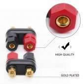 Banana Soket Terminal Çifti Kırmızı Siyah Hexagon Konnektör thumbnail 6