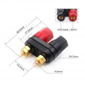 Banana Soket Terminal Çifti Kırmızı Siyah Hexagon Konnektör thumbnail 8