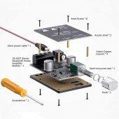 ZK-502L Stereo Bluetooth 5.0 Güç Amphi Modülü 2x50W Kutulu thumbnail 2