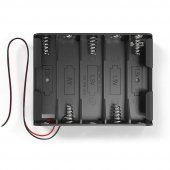 5li 1,5V AA Kalem Pil Kutusu Yuvası 5x1,5V Kablolu Batarya Pil Tutucu - 1