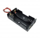 2li 1,5V AA Kalem Pil Kutusu Yuvası 2x1,5V Kablolu Batarya Pil Tutucu - 1