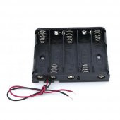 5li 1,5V AA Kalem Pil Kutusu Yuvası 5x1,5V Kablolu Batarya Pil Tutucu - 7