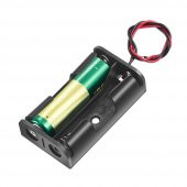 2li 1,5V AA Kalem Pil Kutusu Yuvası 2x1,5V Kablolu Batarya Pil Tutucu - 7