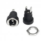 5.5mm x 2.1mm DC Güç Soketi Plastik Panel Montaj Tip Adaptör - 4