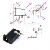 3.5mm x 1.3mm DC Güç Soketi Plastik DC002 Pcb Tip Adaptör Bağlantı thumbnail 8