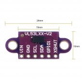 VL53L0XV2 Lazer Mesafe Sensörü I2C 940nm 2,6-5,5V 2mt mesafe - 8
