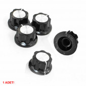 Plastik Pot Başlığı 16mm Siyah Gümüş Rotary Enkoder Ses Kontrol - 7