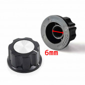 Plastik Pot Başlığı 16mm Siyah Gümüş Rotary Enkoder Ses Kontrol - 8