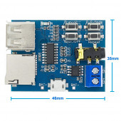 TFU MP3 Wav Ses Müzik Çalma Kartı 3W Amfi Micro SD Usb Flash Okuyucu 3.5mm Ses Soketi thumbnail 7