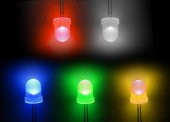 100 Adet 5mm Led Seti 5 Renk Elektronik Işık Kaynağı Lamba Gösterge Uyarı Sinyali - 3