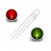 Led 5mm Kırmızı Yeşil Ortak Katot 2 Renk Bicolor 3 Pin Diyot Işık - 1