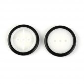 29mm Mini Rubber Tekerlek 2mm Mil Uyumlu Robot Oyuncak Wheel - 2