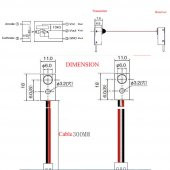 DC 5V Beam Sensör Çift 30cm Engel Algılayıcı Kapı Pencere Fotosel - 8