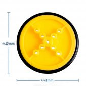 42mm Mini Rubber Tekerlek 3mm Mil Uyumlu Robot Oyuncak Wheel - 7